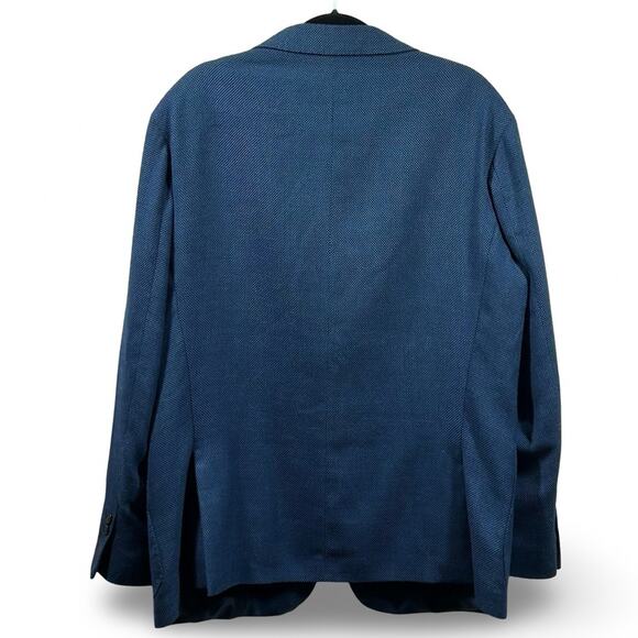 Luigi Fusaro Tailored Suit Jacket Italy Size 56 US Size 46 Career Wool Blend - Picture 2 of 10